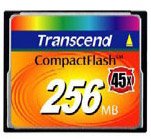   Transcend Compact Flash 256 Mb 45x TS256MCF45