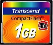   Transcend Compact Flash 1 GB 45x TS1GCF45